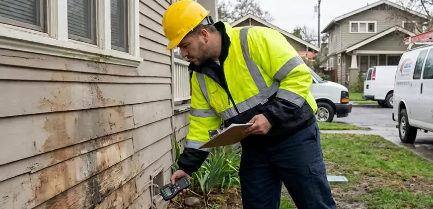Water Damage Exterior Wall Moreland