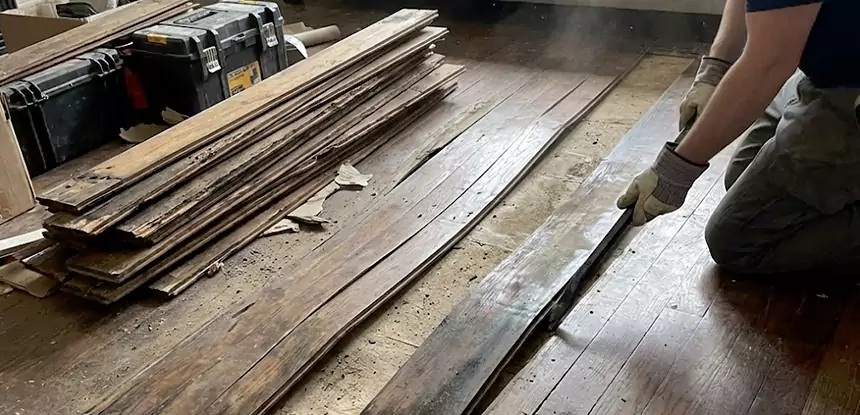 Wood Veneer Water Damage Repair Moreland